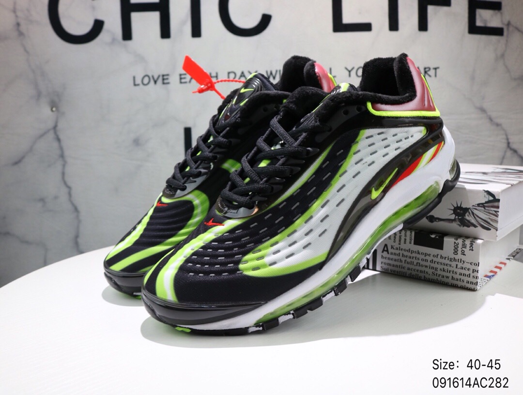 Men Nike Air Max 99 Black Grey Green Running Shoes